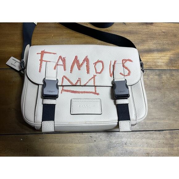 Coach X Jean Michel Basquiat Track Crossbody Pebble Leather C5425 - Picture 5 of 16